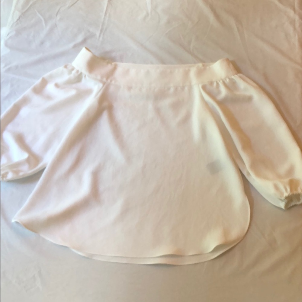 Tibi Off The Shoulder White Blouse-Size 4